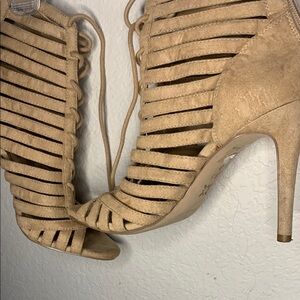 Women's Tan Strappy Heels